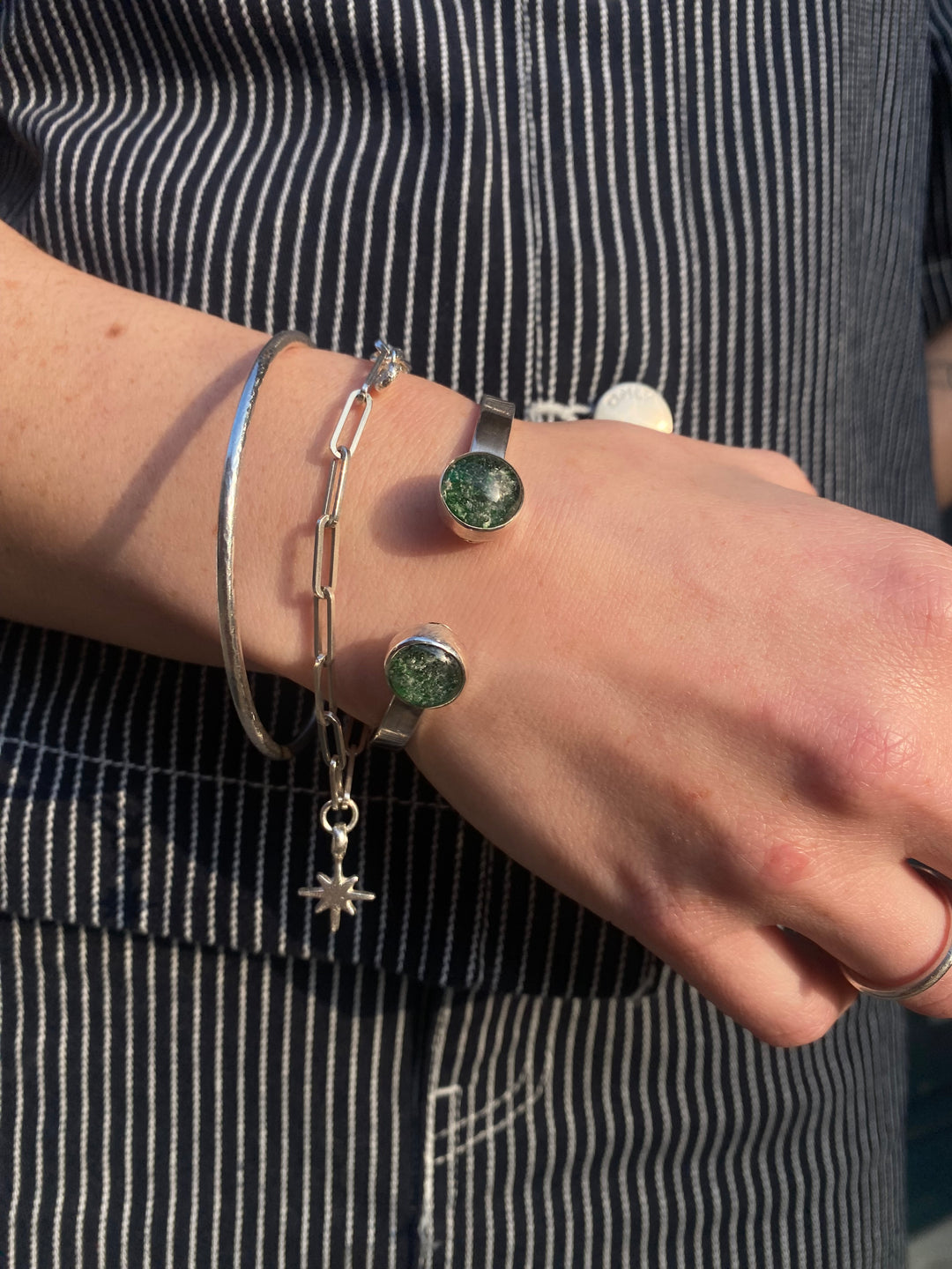 ASHES IN GLASS CUFF BRACELET