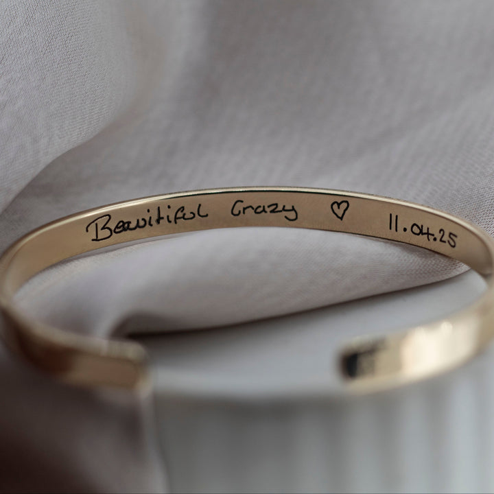 HANDWRITING CUFF BANGLE