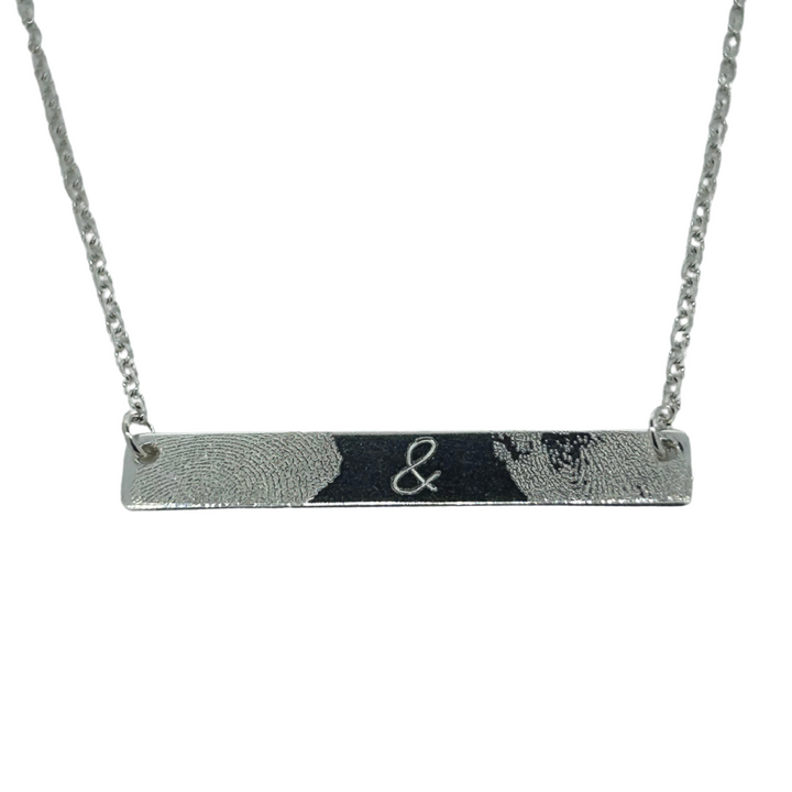 FINGER PRINT BAR NECKLACE