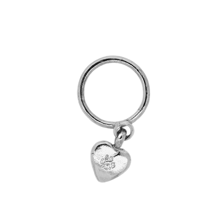 PAWPRINT LOVE HEART DANGLE RING