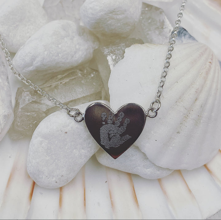 PRINT HEART NECKLACE