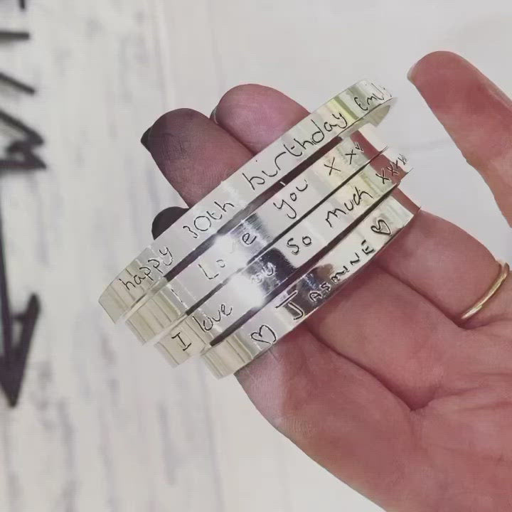 HANDWRITING CUFF BANGLE