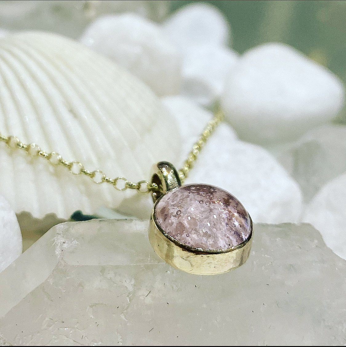 Rose Gold 14k Gold Ash Necklace Secrets Paw Imprint Pendant