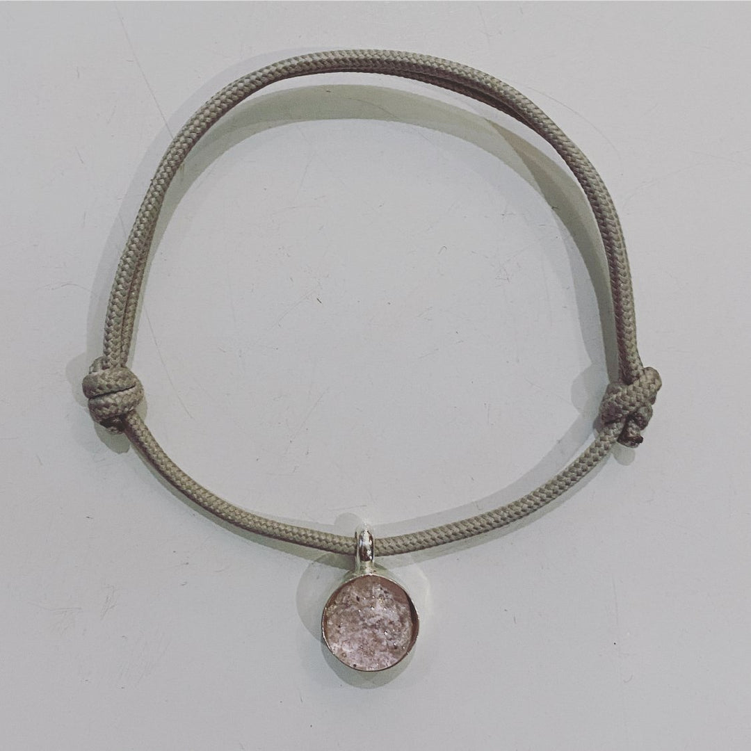 BALLERINA PINK ASHES IN GLASS ROPE BRACELET